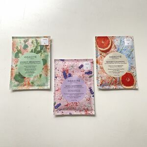 Odacité Bath Soak Trio Set Himalayan Crystal Salt Mood, Soul, Energy 2.5 oz